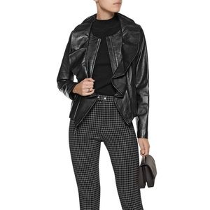 Milly Cascade ruffled leather jacket Med $1,075